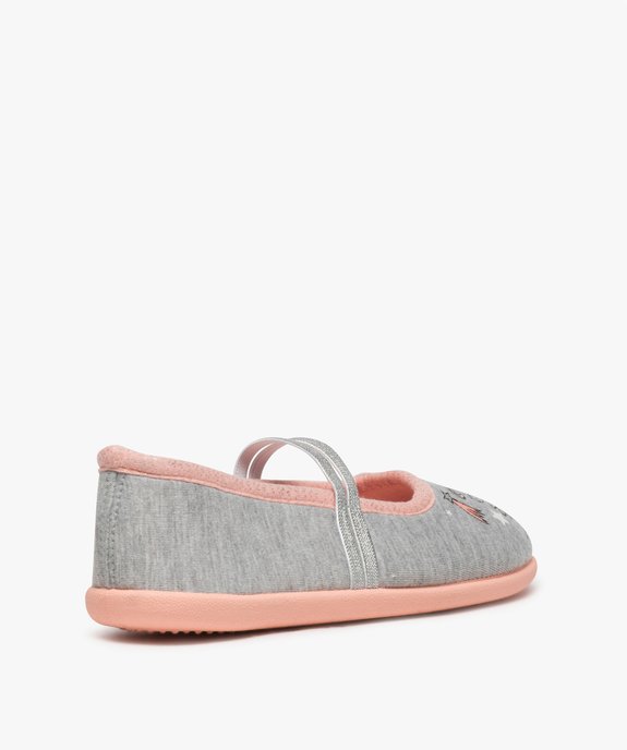 Chaussons fille ballerines imprimées licorne vue4 - GEMO 4G FILLE - GEMO