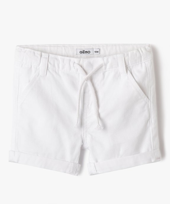 Bermuda chino en coton bébé garçon vue1 - GEMO 4G BEBE - GEMO