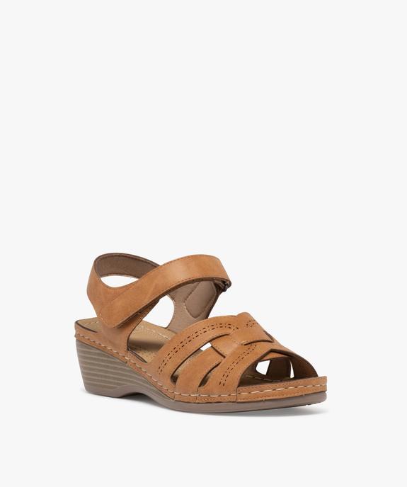 Sandales confort avec fermeture scratch femme vue2 - G'FLEX - GEMO