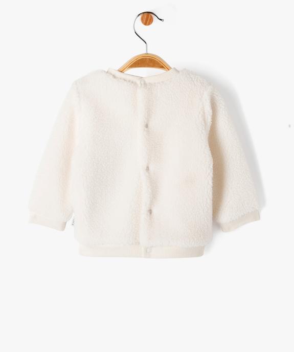 Pull en fourrure imitation dos boutonné bébé - LuluCastagnette vue3 - LULUCASTAGNETTE - GEMO