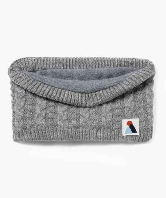 Echarpe snood à torsades doublure polaire bébé garçon vue1 - GEMO 4G BEBE - GEMO