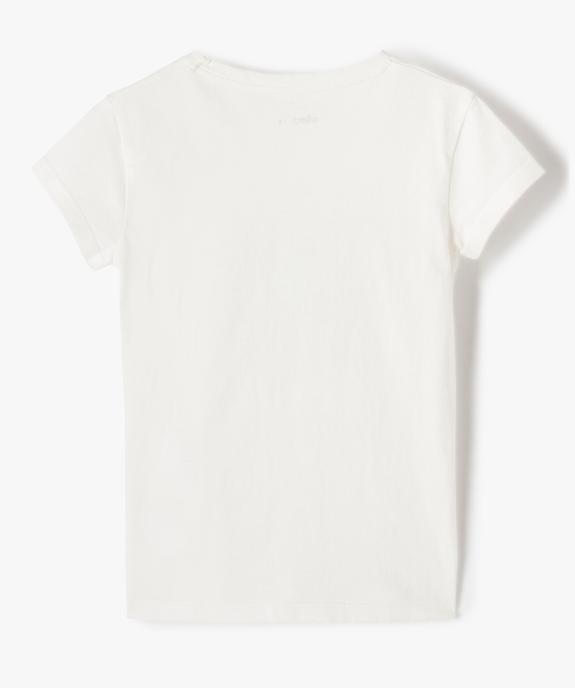 Tee-shirt fille pastel à motif pailleté vue3 - GEMO (ENFANT) - GEMO