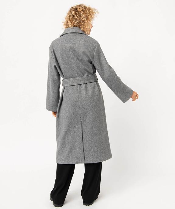 Manteau long aspect drap de laine femme  vue3 - GEMO(FEMME PAP) - GEMO