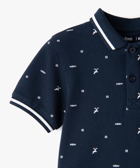 Polo à motifs manches courtes garçon vue2 - GEMO (ENFANT) - GEMO