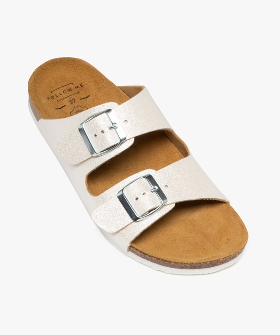 Mules pailletées avec semelle intérieure cuir à reliefs ergonomiques femme vue5 - FOLLOW ME G4G - GEMO