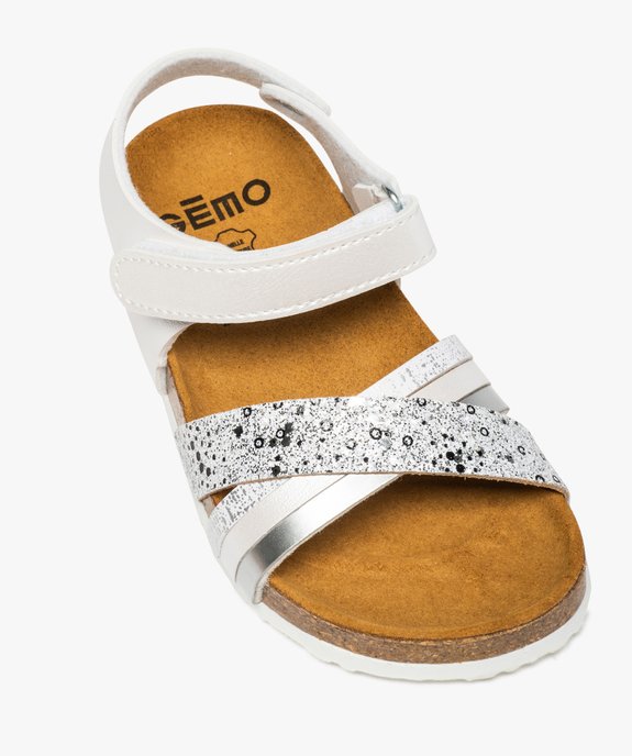 Sandales fille à brides pailletées et semelle liège  vue5 - GEMO (ENFANT) - GEMO
