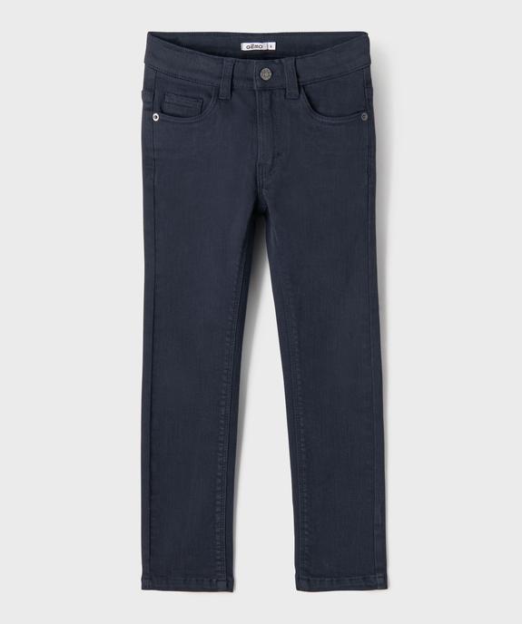 Pantalon slim 5 poches en coton extensible au coloris unique garçon vue5 - GEMO (ENFANT) - GEMO