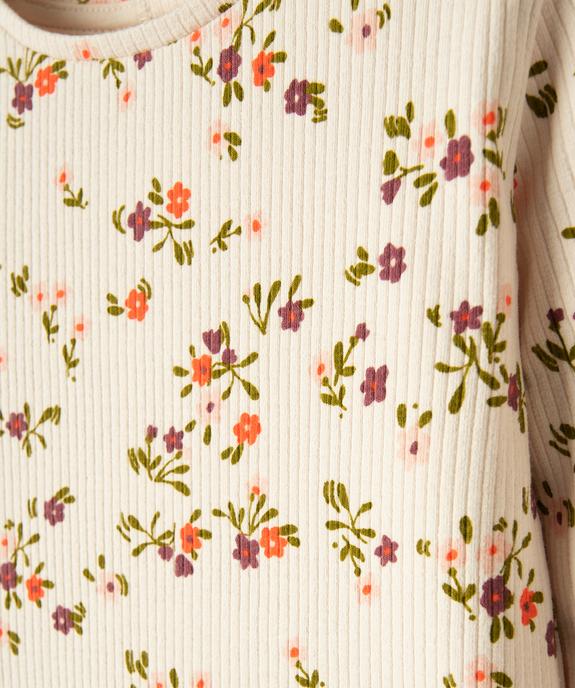 Tee-shirt à manches longues à motifs fleuris bébé fille vue3 - GEMO(BEBE DEBT) - GEMO