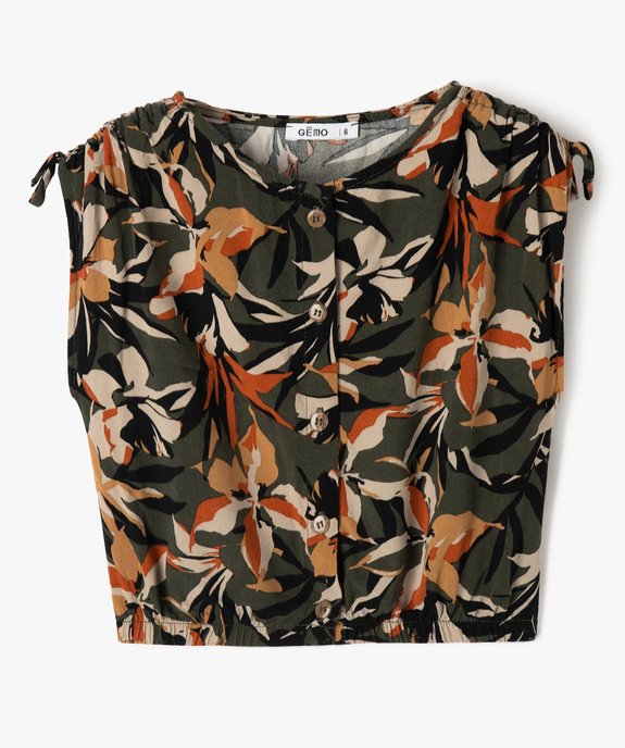 Chemise sans manches à motifs exotiques fille vue1 - GEMO (ENFANT) - GEMO