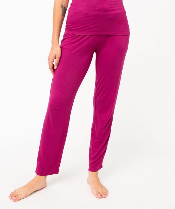 Pantalon de pyjama fluide femme vue1 - GEMO 4G FEMME - GEMO
