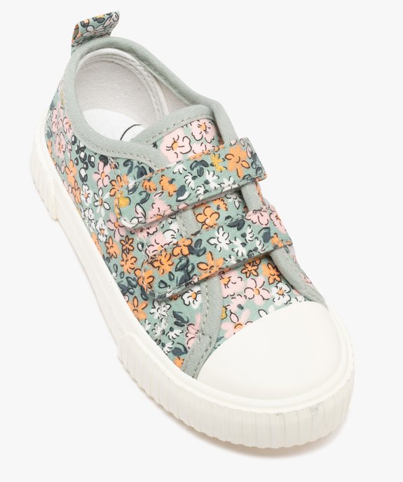 Baskets basses en toile fleurie à scratch fille vue6 - LOVELY WINGS GEMO FOR GOOD - GEMO