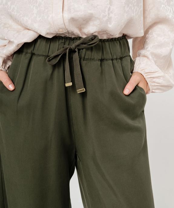 Pantalon large en Lyocell femme vue2 - GEMO 4G FEMME - GEMO