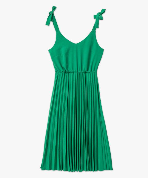 Robe trapèze courte à bretelles et plissée femme vue4 - GEMO(FEMME PAP) - GEMO