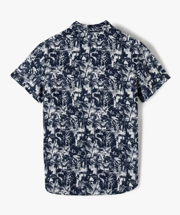 Chemise garçon à manches courtes imprimé tropical vue3 - GEMO (JUNIOR) - GEMO