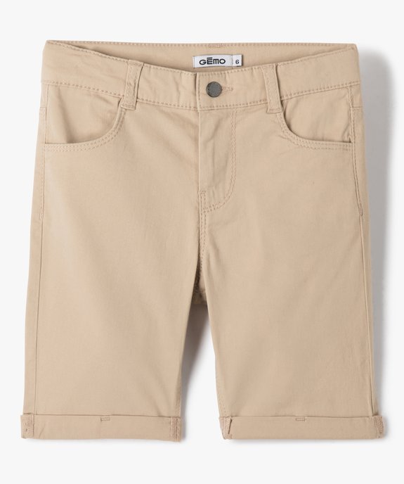 Bermuda en coton léger fille vue1 - GEMO 4G FILLE - GEMO