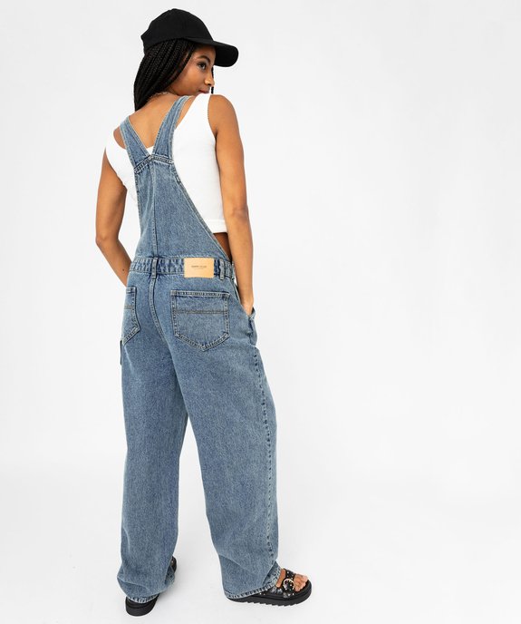 Salopette en jean large femme vue3 - GEMO 4G FEMME - GEMO