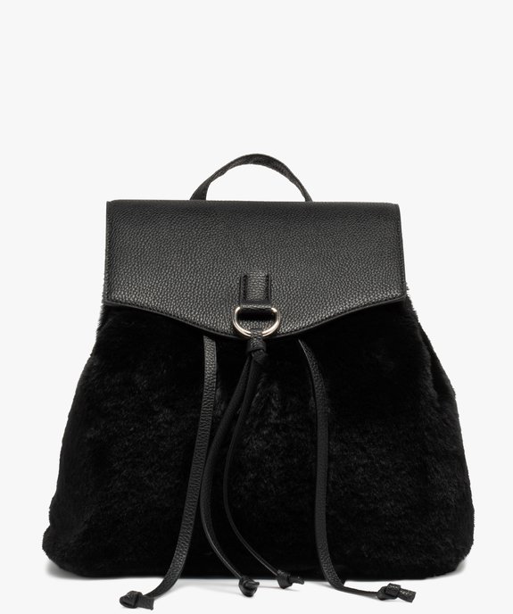 Sac à dos femme en matière peluche vue1 - GEMO (ACCESS) - GEMO