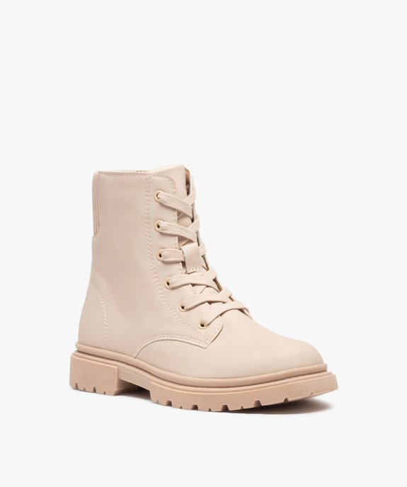Bottines filles pastel à semelle crantée et col sportswear vue2 - GEMO (ENFANT) - GEMO