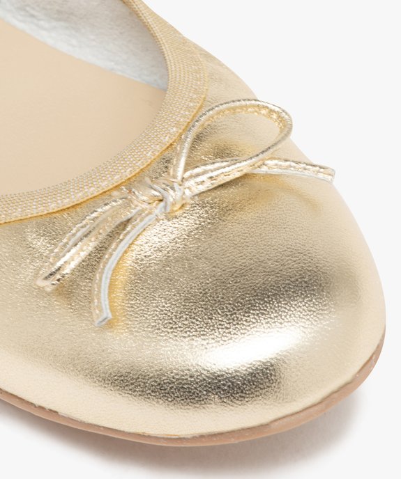 Ballerines femme en cuir métallisé avec noeud fantaisie - Taneo vue6 - TANEO - GEMO