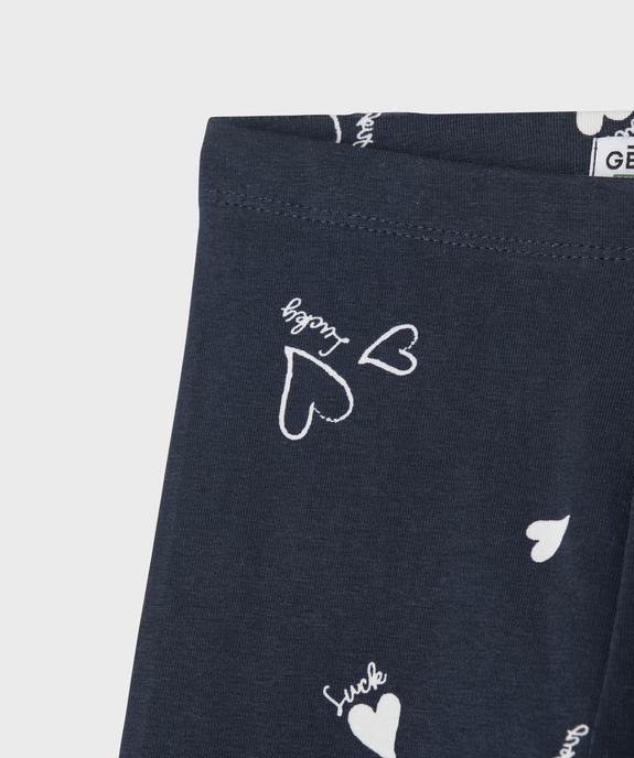 Legging imprimé avec taille élastique fille vue2 - GEMO (ENFANT) - GEMO
