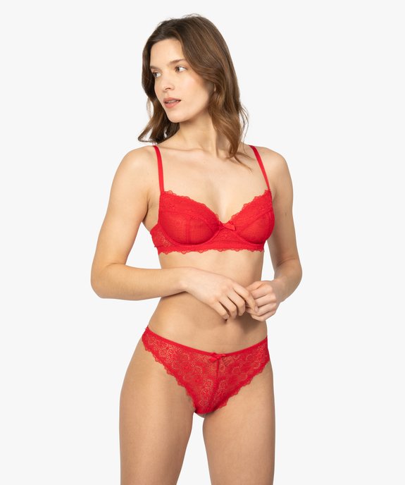 Soutien-gorge à armatures en dentelle vue3 - GEMO(HOMWR FEM) - GEMO
