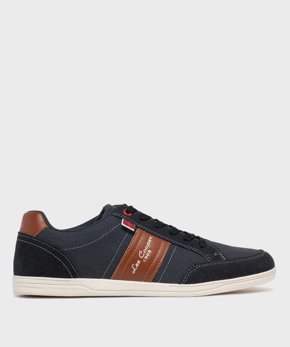 Baskets homme en toile basse style denim à bande contrastante - Lee Cooper - LEE COOPER Baskets homme en toile basse style denim à bande contrastante - Lee Cooper vue1 - LEE COOPER - GEMO