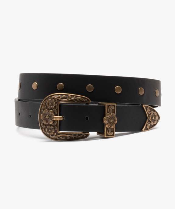 Ceinture femme look bohème à clous et motifs fleuris vue1 - GEMO (ACCESS) - GEMO