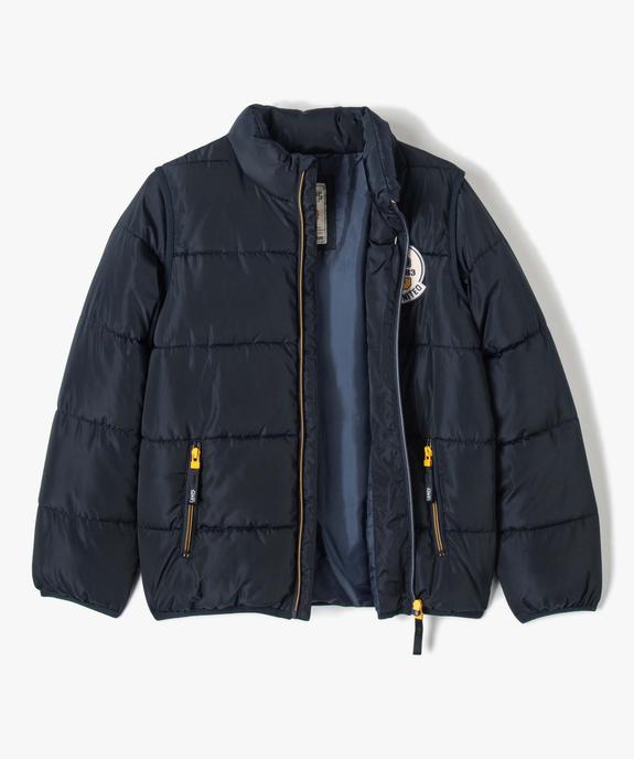 Blouson garçon matelassé avec manches amovibles- Camps United vue3 - CAMPS UNITED - GEMO