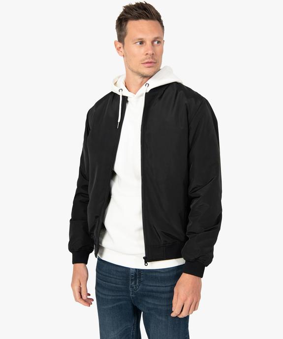 Blouson homme rembourré avec finitions bord-côte vue2 - GEMO 4G HOMME - GEMO