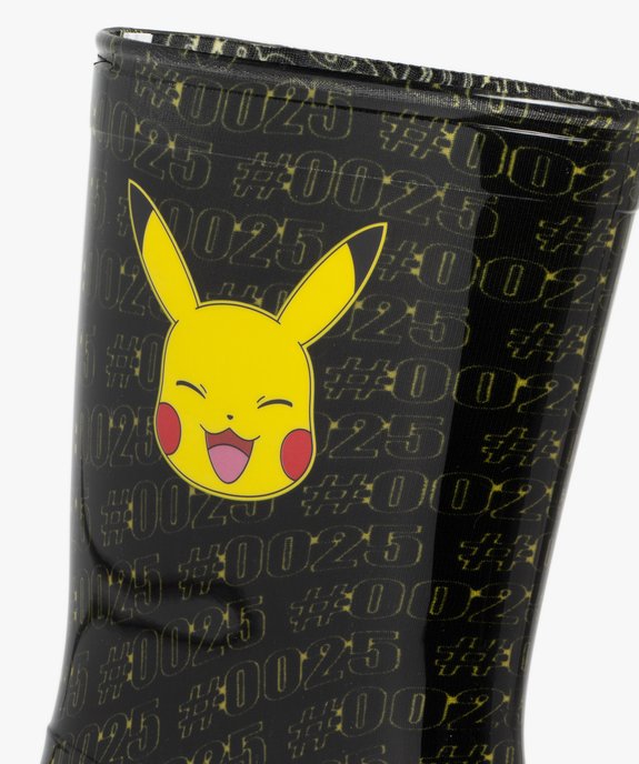 Bottes de pluie à semelle crantée contrastante Pikachu - Pokemon vue6 - POKEMON - GEMO