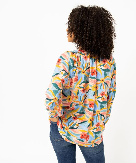 Blouse fluide imprimée à manches 3/4 femme vue3 - GEMO 4G FEMME - GEMO