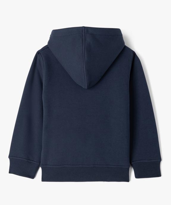 Sweat zippé à capuche intérieur  garçon vue5 - GEMO (ENFANT) - GEMO