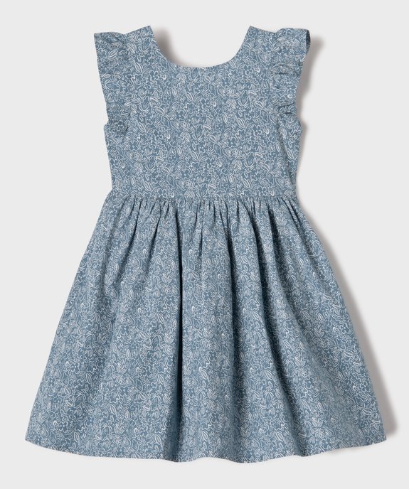 Robe de cérémonie fleurie avec jupon en tulle fille vue2 - GEMO (ENFANT) - GEMO