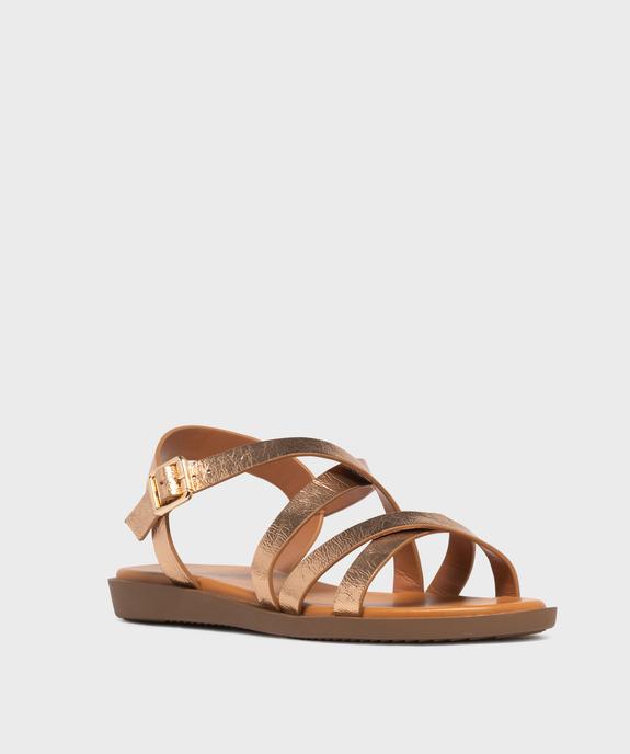 Sandales plates à brides scintillantes femme - Valentina Baldano vue2 - VALENTINA BALDA - GEMO