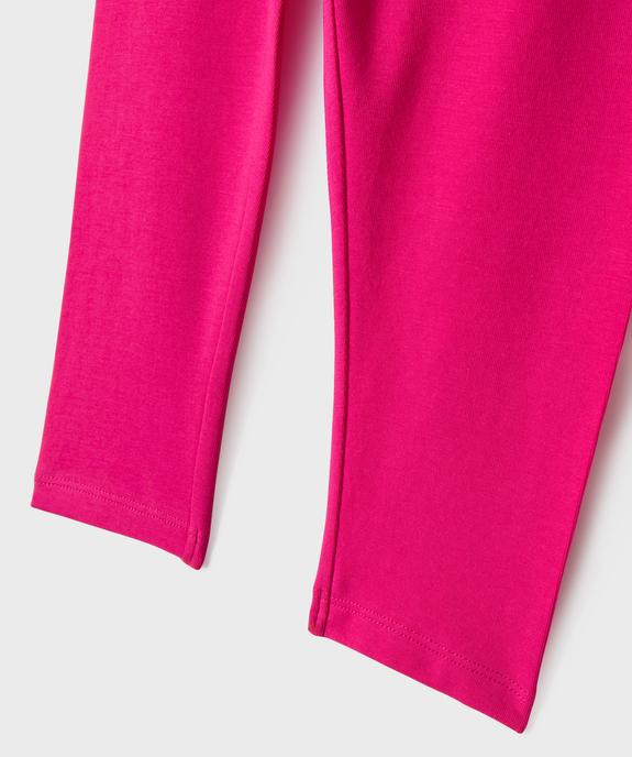 Legging 7/8ème uni à taille élastiquée fille vue5 - GEMO (ENFANT) - GEMO