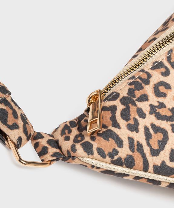 Sac banane en toile à motif léopard femme vue4 - GEMO (ACCESS) - GEMO