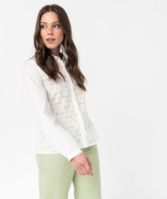 Chemise femme en broderie anglaise ajourée vue5 - GEMO(FEMME PAP) - GEMO