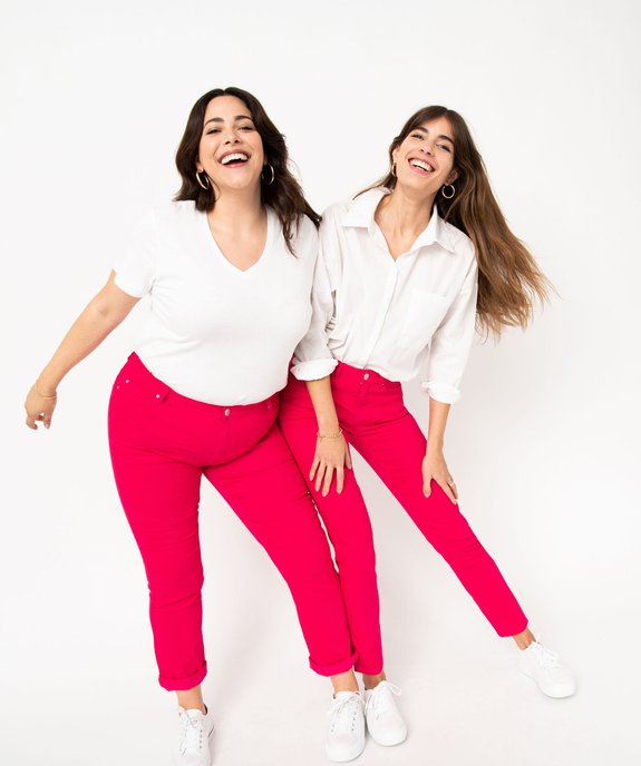 Pantalon coupe Slim taille normale femme vue1 - GEMO 4G FEMME - GEMO