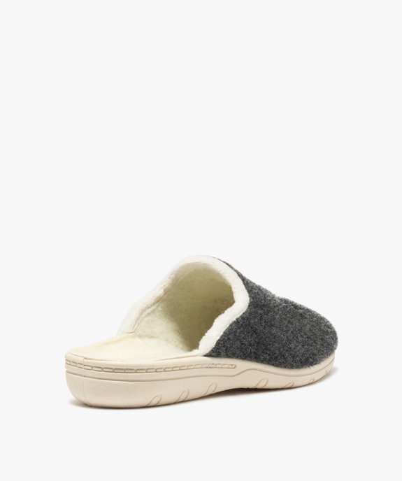 Chaussons femme mules confort avec dessus brodé vue4 - GEMO(HOMWR FEM) - GEMO