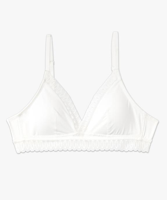 Soutien-gorge triangle sans armatures avec mousses amovibles vue8 - GEMO 4G FEMME - GEMO
