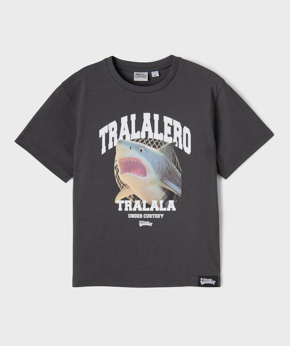 Tee-shirt manches courtes avec motif requin garçon - Skifidol Italian Brainrot vue1 - BRAINROT - GEMO