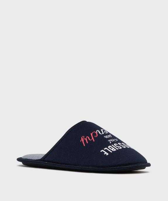 Chaussons mules en jersey imprimé homme  vue2 - GEMO(HOMWR HOM) - GEMO