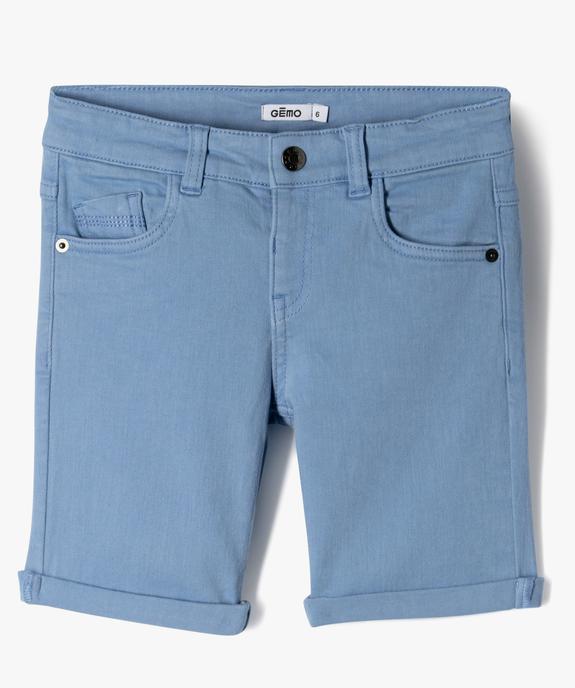 Bermuda en denim stretch coupe regular garçon vue1 - GEMO (ENFANT) - GEMO