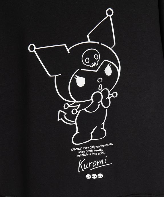 Sweat à capuche imprimé Kuromi fille vue2 - KUROMI - GEMO