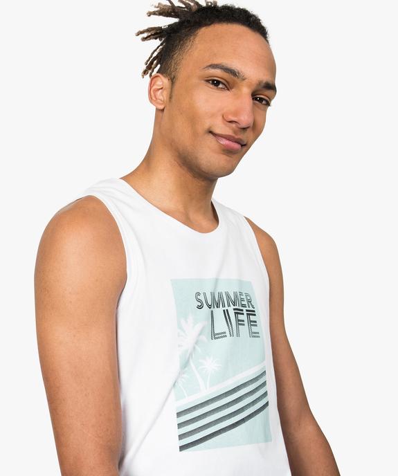 Débardeur homme avec motif estival sur l'avant vue2 - GEMO (HOMME) - GEMO