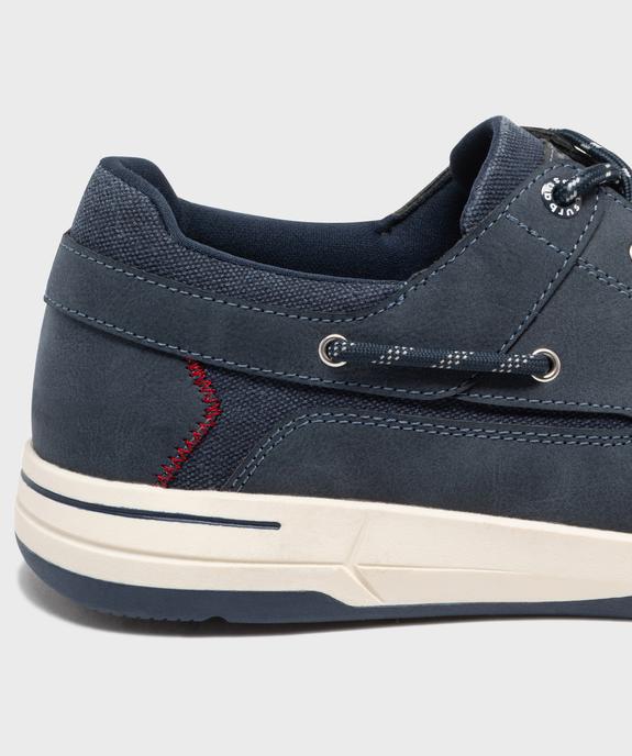 Chaussures bateau à lacets et semelle sport homme vue7 - URBAN STEPS - GEMO