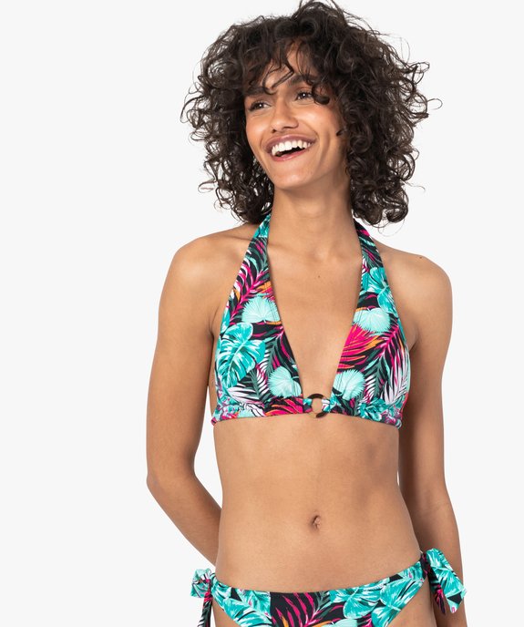 Haut de maillot de bain femme forme triangle vue1 - GEMO 4G FEMME - GEMO