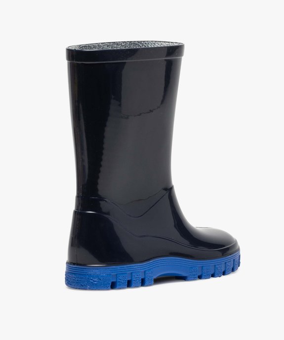 Bottes de pluie bébé garçon à semelle crantée contrastante vue4 - GEMO(BEBE DEBT) - GEMO