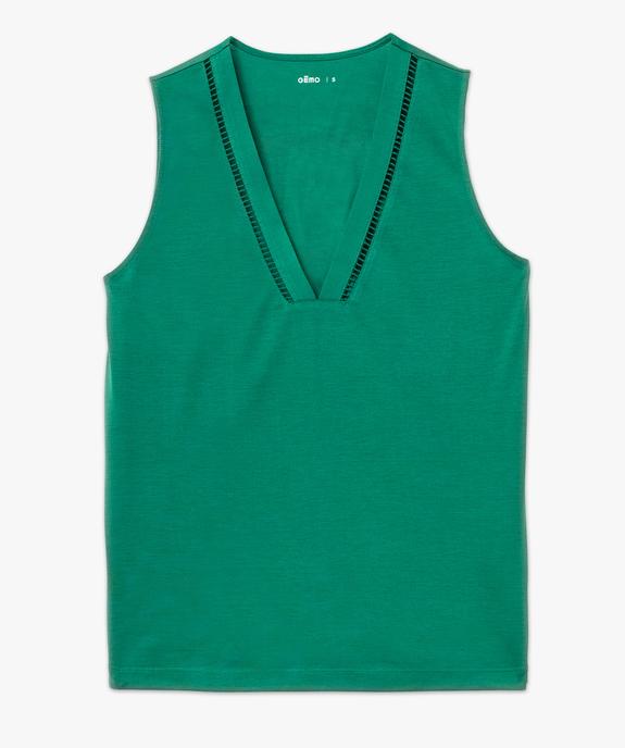 Débardeur en maille avec col V fantaisie femme vue4 - GEMO 4G FEMME - GEMO