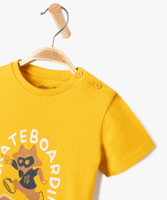Tee-shirt à manches courtes à motifs bébé garçon vue2 - GEMO(BEBE DEBT) - GEMO